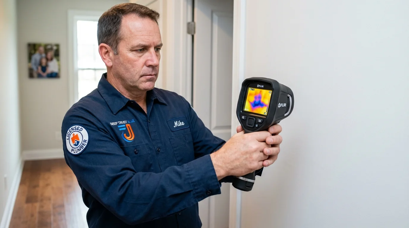 Thermal imaging leak detection by Johns Plumbing LLC in Poseyville
